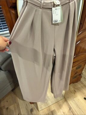 H&M | Pants & Jumpsuits | G9 Hm Wide Leg Highrise Pants In Blush Taupe ...
